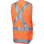 DNC Taped HiVis Safety Vest, With Tail & X-Back - 3802-Queensland Workwear Supplies