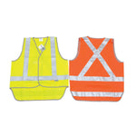 DNC Taped HiVis Safety Vest, With Tail & X-Back - 3802-Queensland Workwear Supplies