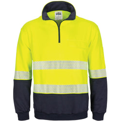 DNC Taped HiVis Segment 1/2 Zip Fleecy Windcheater - 3529