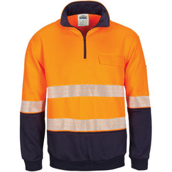 DNC Taped HiVis Segment 1/2 Zip Fleecy Windcheater - 3529