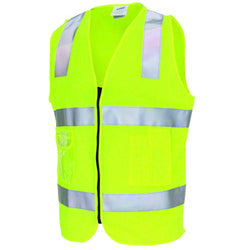 DNC Taped HiVis Side Panel Safety Vest - 3507