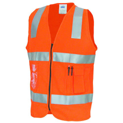 DNC Taped HiVis Side Panel Safety Vest - 3507