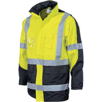 DNC Taped HiVis X-Back "2in1" Contrast Rain Jacket - 3993-Queensland Workwear Supplies