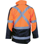 DNC Taped HiVis X-Back "2in1" Contrast Rain Jacket - 3993-Queensland Workwear Supplies