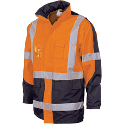 DNC Taped HiVis X-Back "2in1" Contrast Rain Jacket - 3993