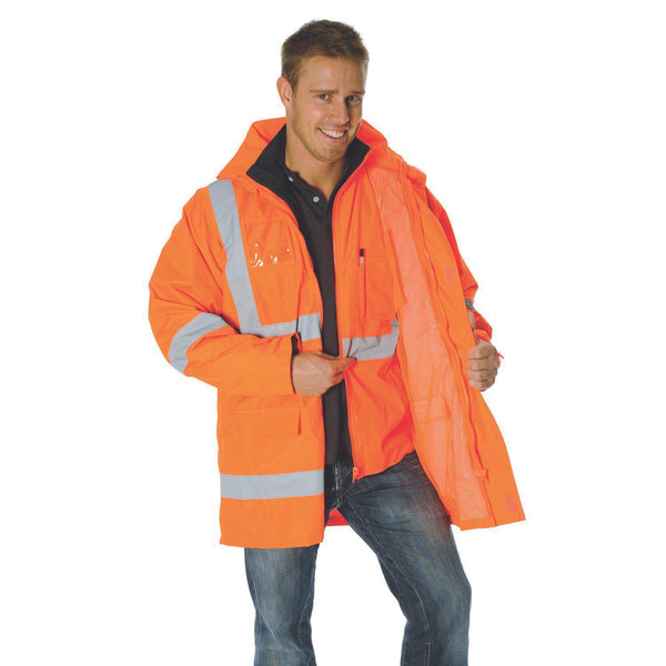 DNC Taped HiVis X-Back “6in1” Jacket - 3999-Queensland Workwear Supplies