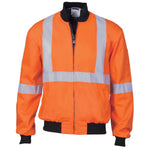 DNC Taped HiVis X-Back Cotton Bomber Jacket - 3759-Queensland Workwear Supplies