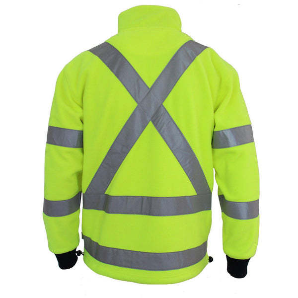 DNC Taped HiVis X-Back Polar Fleece - 3730-Queensland Workwear Supplies