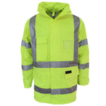 DNC Taped HiVis X-Back Rain Jacket - 3996-Queensland Workwear Supplies