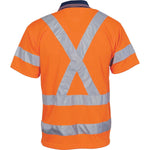 DNC Taped HiVis X-Back Short Sleeve Polo - 3712-Queensland Workwear Supplies