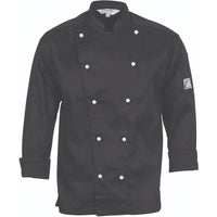 DNC Traditional Chef Long Sleeve Jacket - 1102-Queensland Workwear Supplies