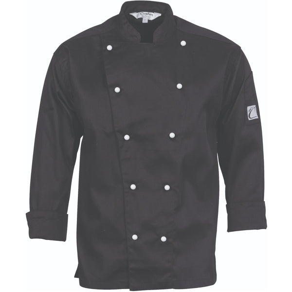 DNC Traditional Chef Long Sleeve Jacket - 1102-Queensland Workwear Supplies