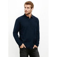 Fashion Biz Crew Mens Long Sleeve Polo - P400ML-Queensland Workwear Supplies