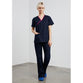 Fashion Biz Ladies Contrast Crossover Scrubs Top - H10722