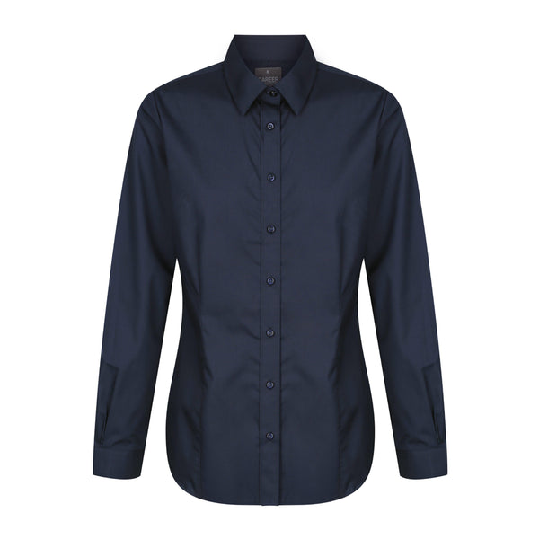 Gloweave Career Womens Premium Poplin Long Sleeve Shirt - 1520WL-Queensland Workwear Supplies