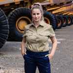 Green Hip Womens Land Roamer Extended Short Sleeve Shirt - SSS-EXT-Queensland Workwear Supplies