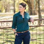 Green Hip Womens The Essentials Extended Long Sleeve Shirt - SLS-EXT-Queensland Workwear Supplies