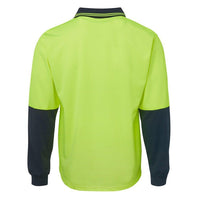 JB's HiVis Long Sleeve Traditional Polo - 6HVPL-Queensland Workwear Supplies