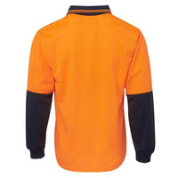 JB's HiVis Long Sleeve Traditional Polo - 6HVPL-Queensland Workwear Supplies