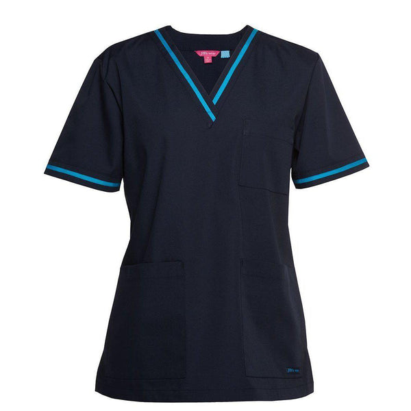 JB's Ladies Contrast Scrubs Top - 4SCT1-Queensland Workwear Supplies
