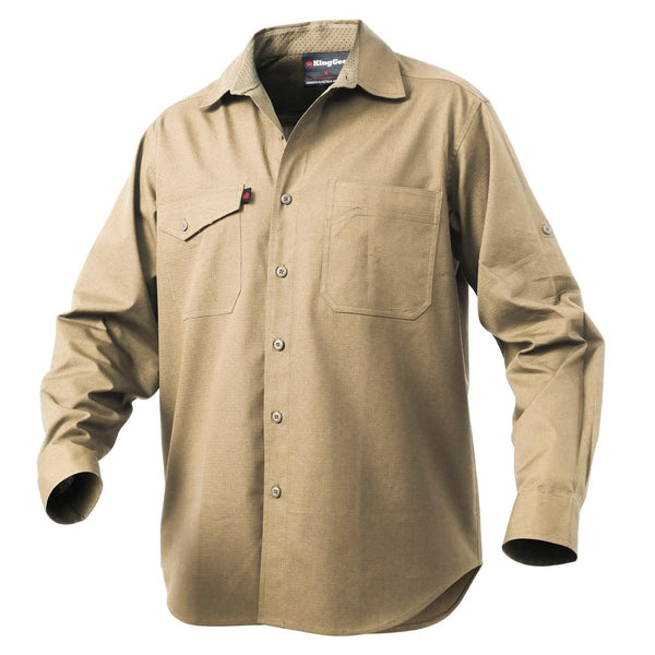 King Gee Workcool 2 Long Sleeve Shirt - K14820-Queensland Workwear Supplies