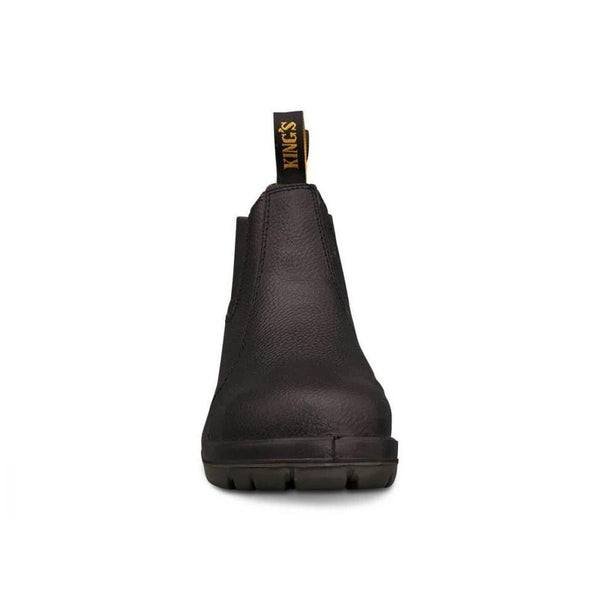 Kings Black Elastic Sided Boots - 15-480-Queensland Workwear Supplies