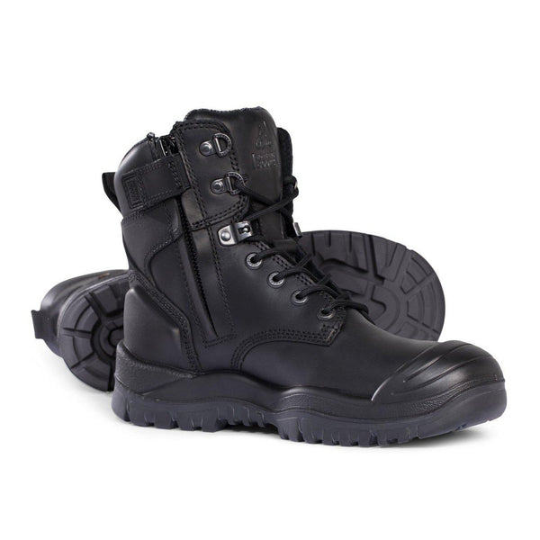 Mongrel Black High Leg ZipSider Boot w/ Scuff Cap - 561020-Queensland Workwear Supplies
