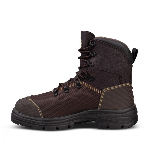 Oliver 150mm Brown Lace Up Boot - Waterproof and Caustic Resistant - 65-490-Queensland Workwear Supplies