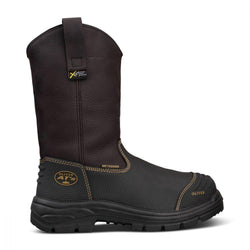 Oliver 240mm Brown Pull on Riggers Boot - 100% Waterproof - 65-493