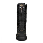 Oliver 350mm Black Laced in Zip Mining Boot - 100% Waterproof - 65-791-Queensland Workwear Supplies