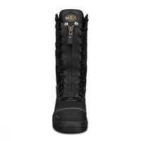 Oliver 350mm Black Laced in Zip Mining Boot - 100% Waterproof - 65-791-Queensland Workwear Supplies