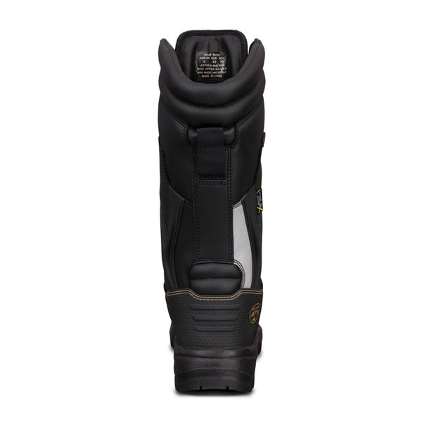 Oliver 350mm Black Laced in Zip Mining Boot - 100% Waterproof - 65-791-Queensland Workwear Supplies