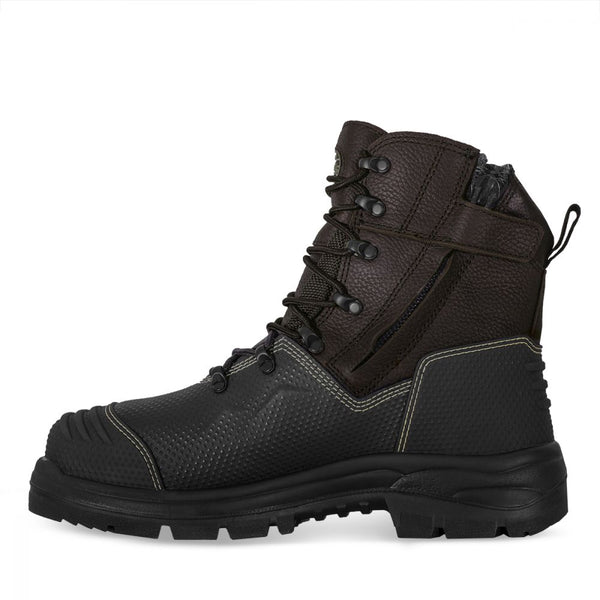 Oliver 65-490z 150mm Brown Zip sided Boot - Waterproof and Caustic Resistant-Queensland Workwear Supplies