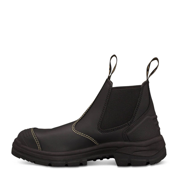 Oliver Black Elastic Sided Boot - 55-320-Queensland Workwear Supplies