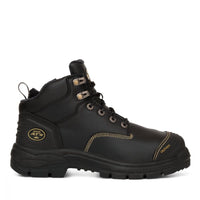 Oliver Left Zip 130mm Black Boot - 55-340Z-Queensland Workwear Supplies