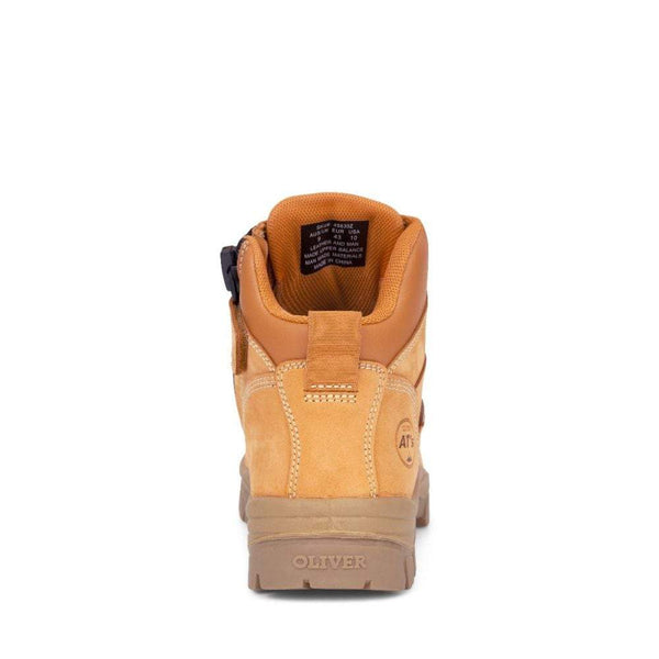 Oliver Left Zip 130mm Wheat Composite Safety Toe Hiker Boot - 45-630Z-Queensland Workwear Supplies