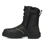 Oliver Left Zip 200mm Hi-Leg Black Boot - 55-380-Queensland Workwear Supplies