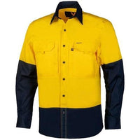 Ritemate RMX 2 Tone Flexible Fit Utility Shirt - RMX003-Queensland Workwear Supplies