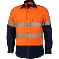 Ritemate RMX Taped 2 Tone Flexible Fit Utility Shirt - RMX003R-Queensland Workwear Supplies