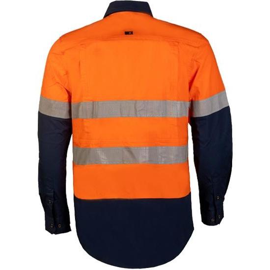 Ritemate RMX Taped 2 Tone Flexible Fit Utility Shirt - RMX003R-Queensland Workwear Supplies