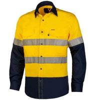 Ritemate RMX Taped 2 Tone Flexible Fit Utility Shirt - RMX003R-Queensland Workwear Supplies