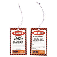 SAFETY TAG -125mm x 75mm - 100 tags-Queensland Workwear Supplies