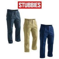 Stubbies Single Pleat Drill Pants - BP2533-Queensland Workwear Supplies