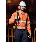Syzmik Mens FR Closed Front Hooped Taped Shirt - ZW134-Queensland Workwear Supplies