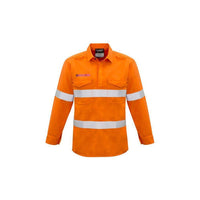 Syzmik Mens FR Closed Front Hooped Taped Shirt - ZW134-Queensland Workwear Supplies