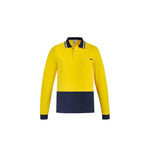 Syzmik Mens Hi Vis Cotton L/S Polo - ZH430-Queensland Workwear Supplies