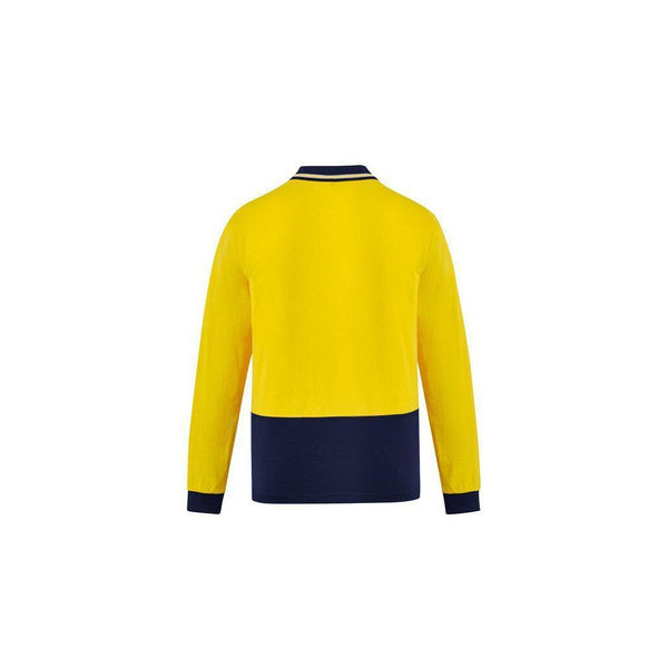 Syzmik Mens Hi Vis Cotton L/S Polo - ZH430-Queensland Workwear Supplies