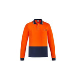 Syzmik Mens Hi Vis Cotton L/S Polo - ZH430-Queensland Workwear Supplies