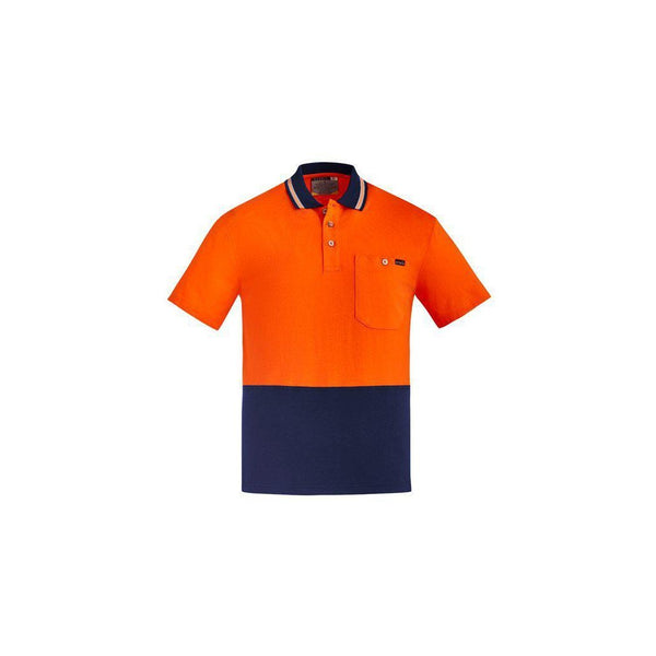 Syzmik Mens Hi Vis Cotton S/S Polo - ZH435-Queensland Workwear Supplies