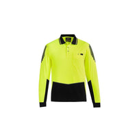 Syzmik Mens Hi Vis Flux L/S Polo - ZH310-Queensland Workwear Supplies